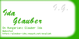 ida glauber business card